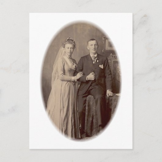  Romantische bride en bruidskaarten Briefkaart (Voorkant)
