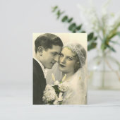 Romantische  bride- en groomkaarten briefkaart (Staand voorkant)