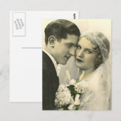 Romantische  bride- en groomkaarten briefkaart (Voorkant / Achterkant)