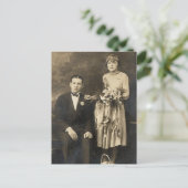 Romantische bride- en groomkaarten briefkaart (Staand voorkant)