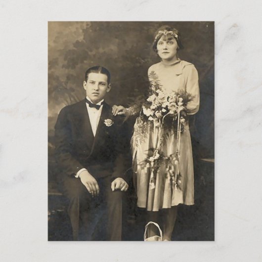 Romantische bride- en groomkaarten briefkaart (Voorkant)