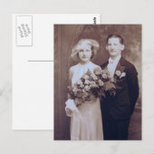 Romantische bride- en groomkaarten briefkaart (Voorkant / Achterkant)