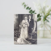 Romantische  bride- en groomkaarten briefkaart (Staand voorkant)