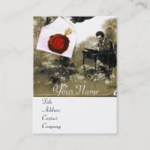 ROMANTISCHE BRIEF HOLDER RED WAX SEAL MONOGRAM VISITEKAARTJE (Voorkant)