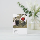 ROMANTISCHE BRIEF HOLDER RED WAX SEAL MONOGRAM VISITEKAARTJE (Staand voorkant)