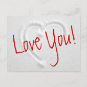 Romantische briefkaarten met hart getrokken uit sn (Voorkant)