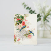 -Romantische Briefpapier vogels Briefkaart (Staand voorkant)