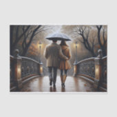 Romantische Brugwandeling Decoupage Tissuepapier (Voorkant)