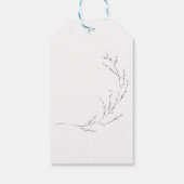 Romantische bruid & bruidegom bruiloft cadeaulabel (Achterkant)