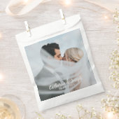 Romantische bruid & bruidegom bruiloft gunst tas bedankzakje (Geknipt)