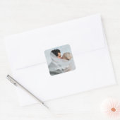 Romantische bruid & bruidegom bruiloft vierkante S Vierkante Sticker (Envelop)