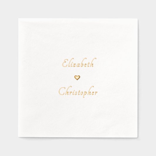 Romantische bruid bruidegom bruiloftsfeest Cocktai Folie Servetten (Voorkant)