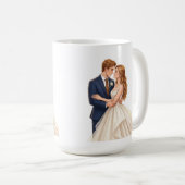 Romantische bruid en bruidegom koffiemok (Voorkant rechts)