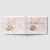 Romantische bruid en bruidegoms ringen trouwdag gastenboek (Volledig)