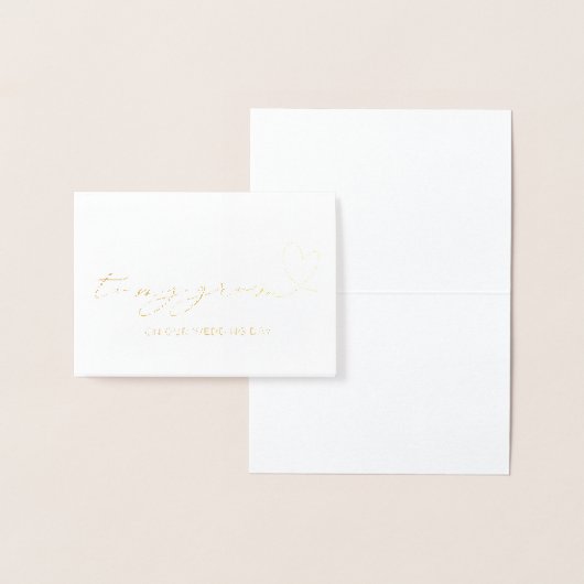 Romantische bruid om cadeau te doen aan mijn bruid folie kaarten (Display)