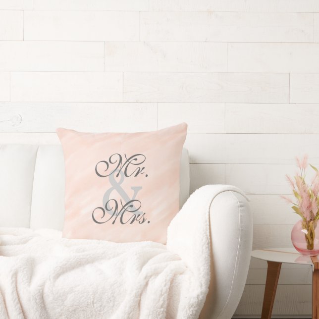 Romantische Bruidegom Blush Omkeerbare Kussen (Bank)