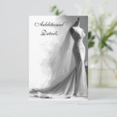 Romantische bruids schets bruiloft behuizing Kaart (Staand voorkant)