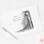 Romantische Bruidschets Trouwsticker - Parfum Vierkante Sticker (Envelop)