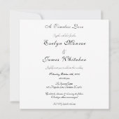 Romantische bruidsschets bruiloft uitnodiging (Achterkant)