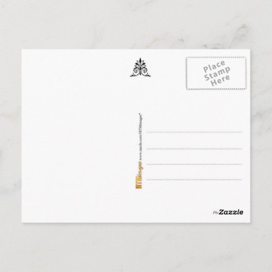 Romantische bruidstaart briefkaart (Achterkant)