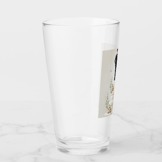 Romantische bruidstaart Glass Cup. Glas (Rechts)