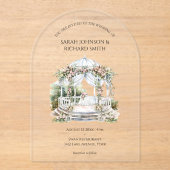  romantische bruiloft acryl uitnodigingen (Voorkant)