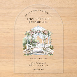 romantische bruiloft acryl uitnodigingen