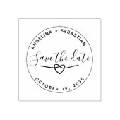 Romantische bruiloft Bewaar de datum Rubberstempel (Afrduk)