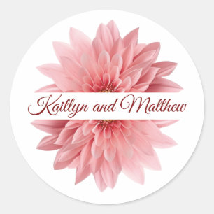 Romantische bruiloft Bloemen Ronde Sticker