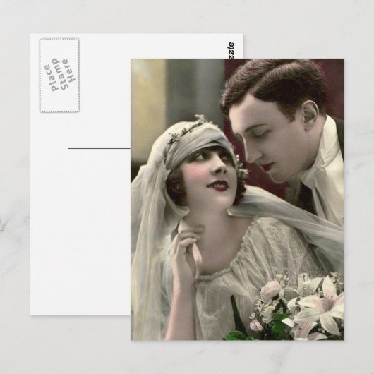 Romantische bruiloft Briefkaart (Voorkant / Achterkant)