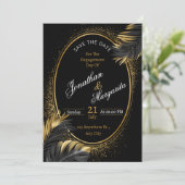 Romantische bruiloft-cadeau uitnodiging - tijdloos (Staand voorkant)