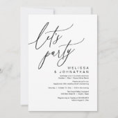 Romantische bruiloft Dancing, Let's Party Kaart (Voorkant)