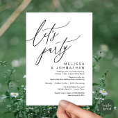 Romantische bruiloft Dancing, Let's Party Kaart