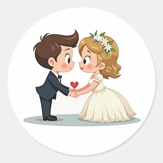 Romantische bruiloft dans Sticker (Voorkant)