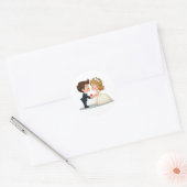 Romantische bruiloft dans Sticker (Envelop)