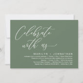 Romantische bruiloft Dinner Party, Vier met ons Kaart (Voorkant)