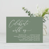 Romantische bruiloft Dinner Party, Vier met ons Kaart (Staand voorkant)