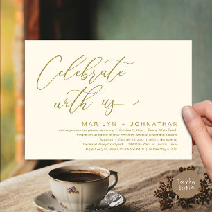 Romantische bruiloft Dinner Party, Vier met ons Kaart