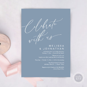 Romantische bruiloft Dinner Party, Vier met ons Kaart