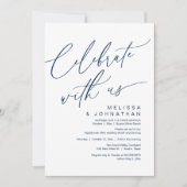 Romantische bruiloft Dinner Party, Vier met ons Kaart (Voorkant)