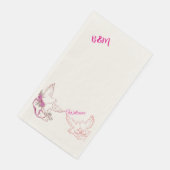 Romantische bruiloft gastenhanddoek met duiven en servet (Hoek)
