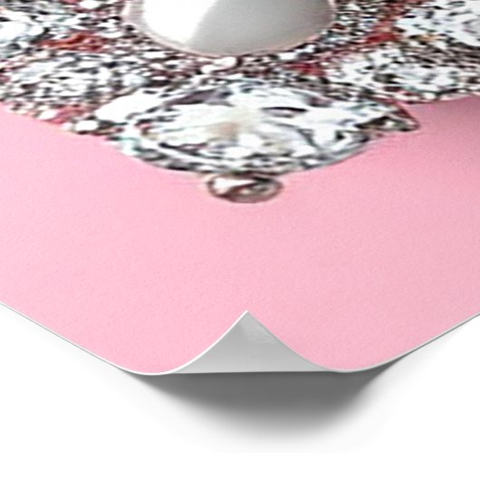 Romantische bruiloft hart Lijst met duiven Poster (Hoek)