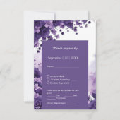 Romantische bruiloft in Parijs | VillaFloral & Eif RSVP Kaartje (Voorkant)