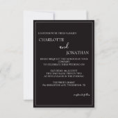 Romantische bruiloft in zwarte elegantie (Achterkant)