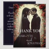 Romantische bruiloft in zwarte elegantie (Voorkant / Achterkant)