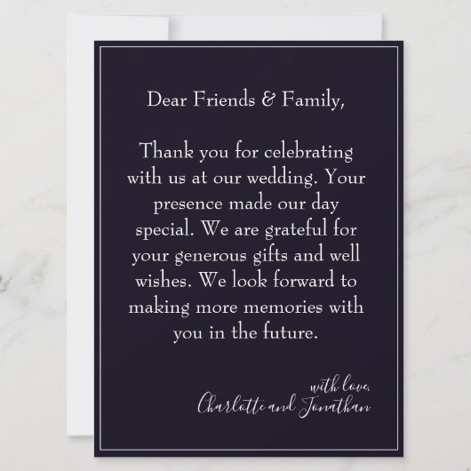 Romantische bruiloft in zwarte elegantie (Achterkant)