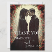 Romantische bruiloft in zwarte elegantie (Voorkant)