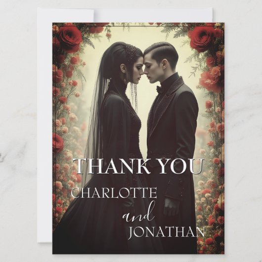 Romantische bruiloft in zwarte elegantie (Voorkant)