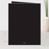 Romantische bruiloft in zwarte elegantie kaart (Achterkant)