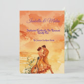 Romantische bruiloft Isabella & Mateo  Save The Date (Staand voorkant)